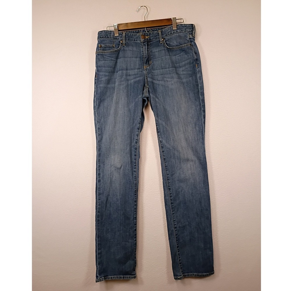 Classic Outdoor Eddie Bauer Women 10 Blue Medium Wash Straight Leg Stretch Jeans